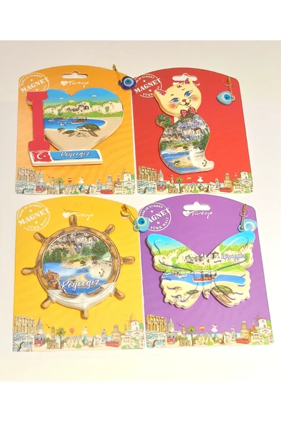 Monalisa Home 4 Adet Farklı Model Desenli Renkli Kültürel Mıknatıslı Magnet ürün görseli 1