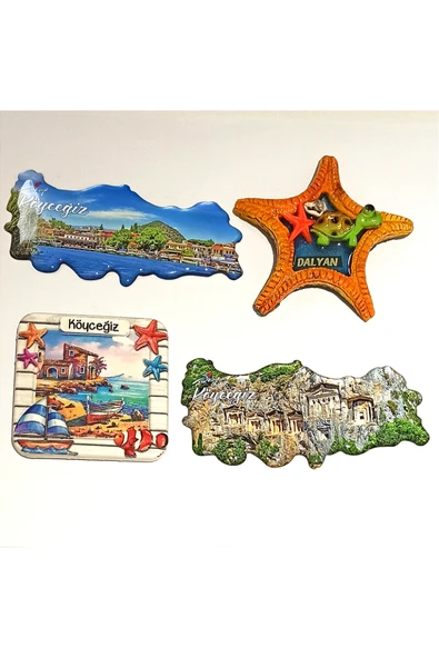 Monalisa Home 4 Adet Farklı Model Desenli Renkli Kültürel Mıknatıslı Magnet ürün görseli