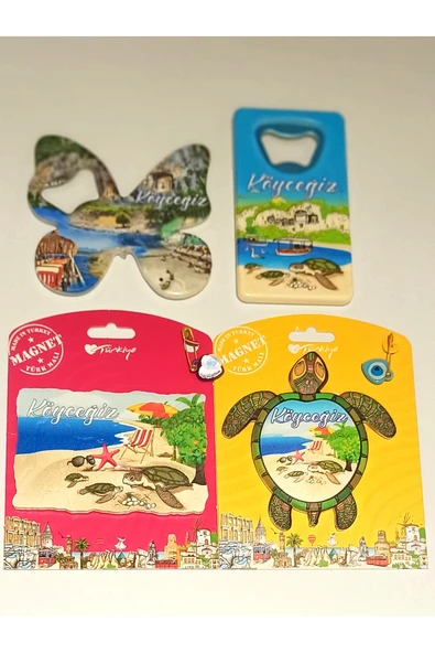 Monalisa Home 4 Adet Farklı Model Desenli Renkli Kültürel Mıknatıslı Magnet ürün görseli 1