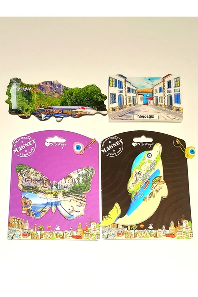Monalisa Home 4 Adet Farklı Model Desenli Renkli Kültürel Mıknatıslı Magnet ürün görseli 1
