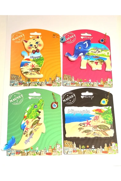 Monalisa Home 4 Adet Farklı Model Desenli Renkli Kültürel Mıknatıslı  Magnet ürün görseli