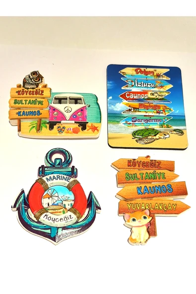 Monalisa Home 4 Adet Farklı Model Desenli Renkli Kültürel Mıknatıslı Magnet ürün görseli 1