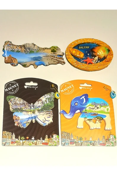 Monalisa Home 4 Adet Farklı Model Desenli Renkli Kültürel Mıknatıslı Magnet ürün görseli 1