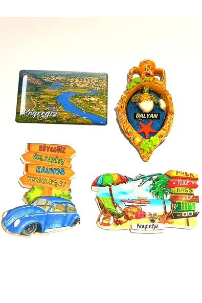 Monalisa Home 4 Adet Farklı Model Desenli Renkli Kültürel Mıknatıslı Magnet ürün görseli 1