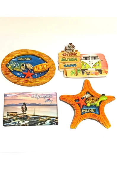 Monalisa Home 4 Adet Farklı Model Desenli Renkli Kültürel Mıknatıslı Magnet ürün görseli 1