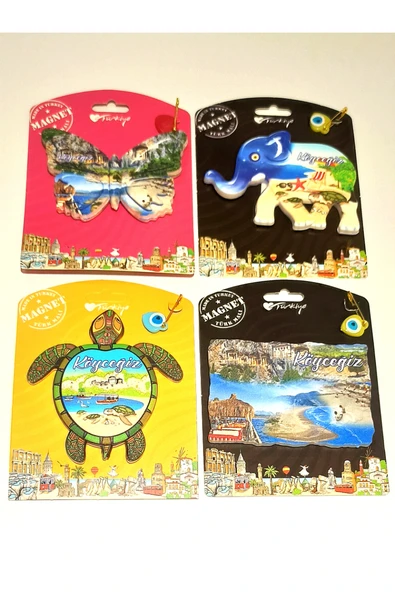 Monalisa Home 4 Adet Farklı Model Desenli Renkli Kültürel Mıknatıslı Magnet ürün görseli