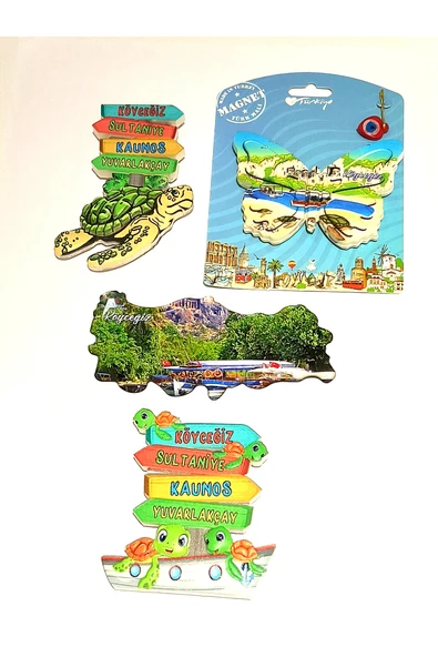 Monalisa Home 4 Adet Farklı Model Desenli Renkli Kültürel Mıknatıslı Magnet - 2