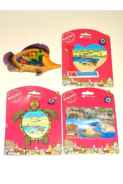 Monalisa Home 4 Adet Farklı Model Desenli Renkli Kültürel Mıknatıslı Magnet