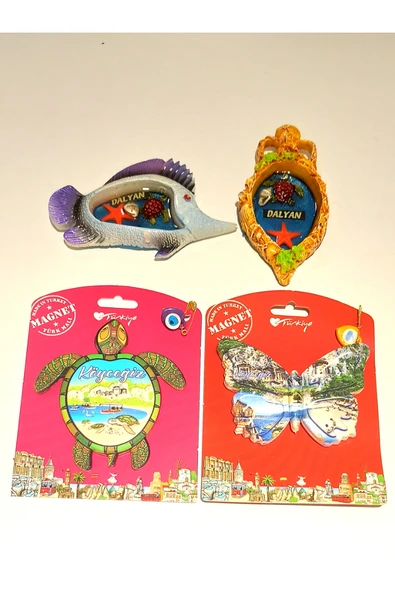 Monalisa Home 4 Adet Farklı Model Desenli Renkli Kültürel Mıknatıslı Magnet ürün görseli