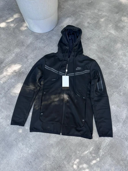 Nike Tech Fleece Siyah Üst Eşofman - 3