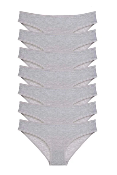 LitaeTrend 7 adet Süper Eko Set Likralı Kadın Slip Külot Gri ürün görseli 1