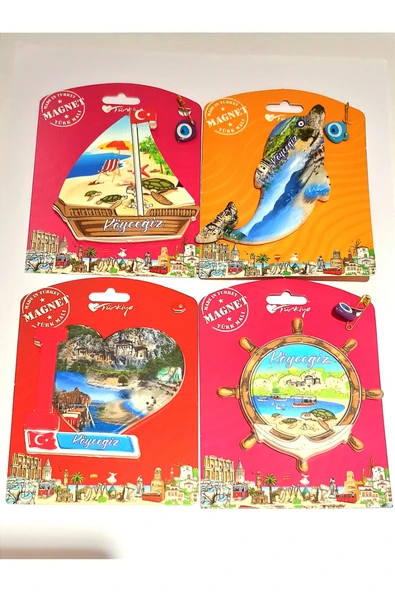 Monalisa Home 4 Adet Farklı Model Desenli Renkli Kültürel Mıknatıslı Magnet ürün görseli