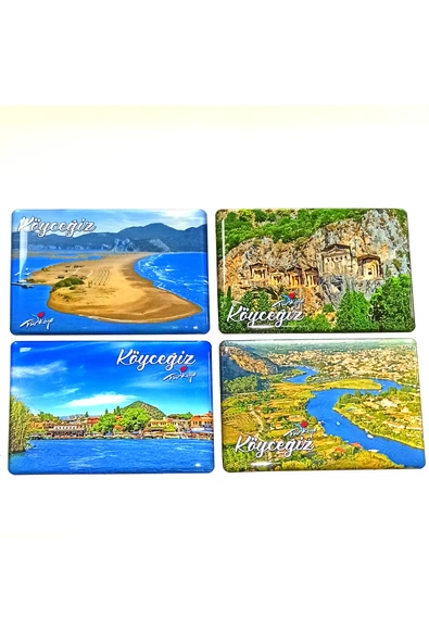 Monalisa Home 4 Adet Farklı Model Desenli Renkli Kültürel Mıknatıslı Magnet