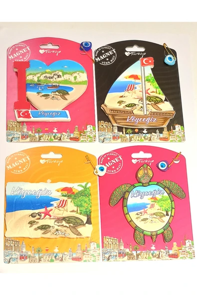 Monalisa Home 4 Adet Farklı Model Desenli Renkli Kültürel Mıknatıslı Magnet ürün görseli