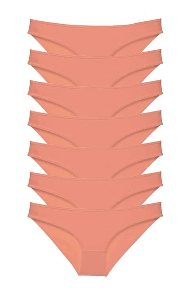 LitaeTrend 7 adet Süper Eko Set Likralı Kadın Slip Külot Pudra ürün görseli 1