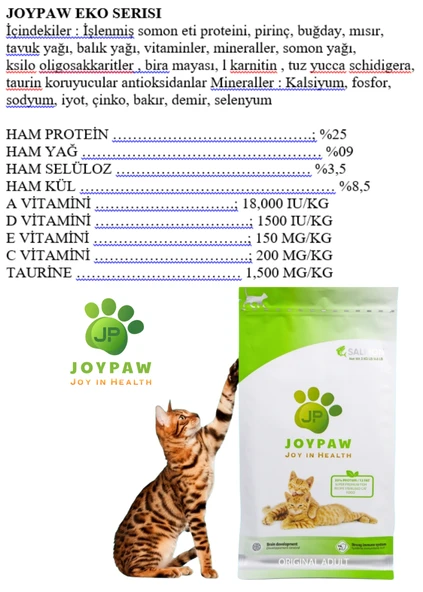 Kısırlaştırılmış Eko Somonlu Kedi Maması 15 Kg - Resim 2