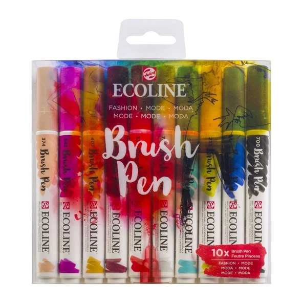 Supertrend Ecoline Brush Pen Fırça Uçlu Kalem Seti 10 Renk FASHION COLOURS ürün görseli