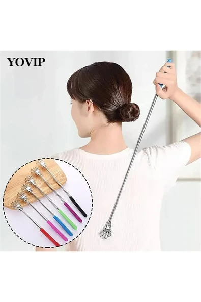 TİNEKE   Teleskopik Sırt Kaşıma Aparatı Açılır Kapanır Sırt Kaşıyıcı Metal Aparat 1 Adet - 2