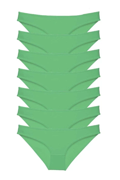 LitaeTrend 7 adet Süper Eko Set Likralı Kadın Slip Külot Yeşil ürün görseli 1