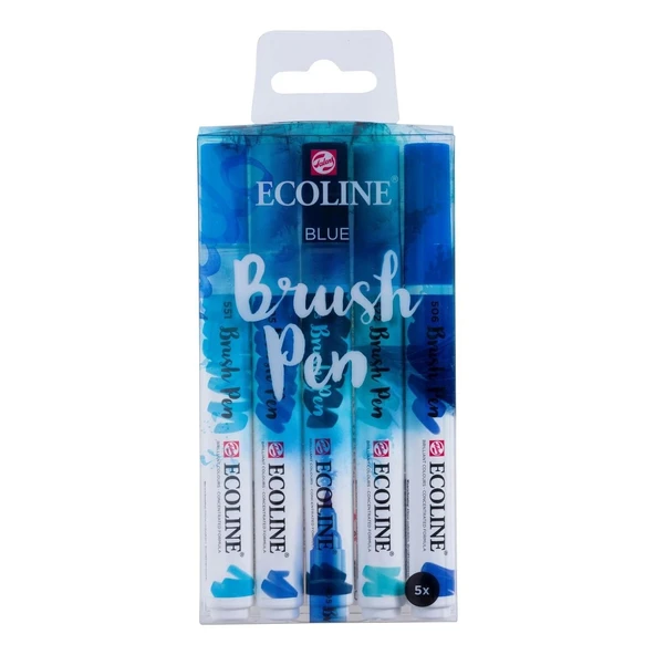 Supertrend Ecoline Brush Pen Fırça Uçlu Kalem Seti 5 Renk BLUE COLOURS ürün görseli