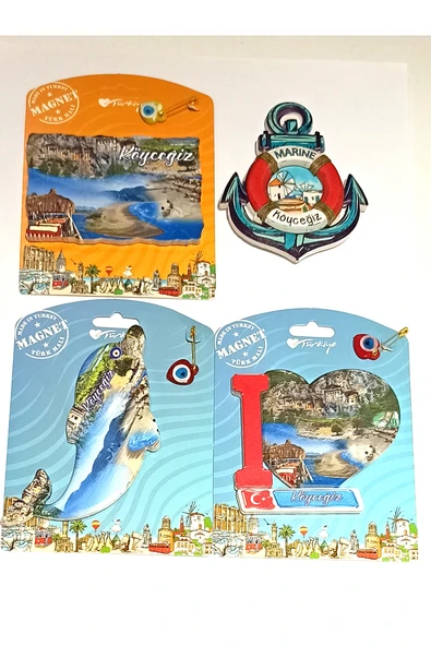 Monalisa Home 4 Adet Farklı Model Desenli Renkli Kültürel Mıknatıslı Magnet