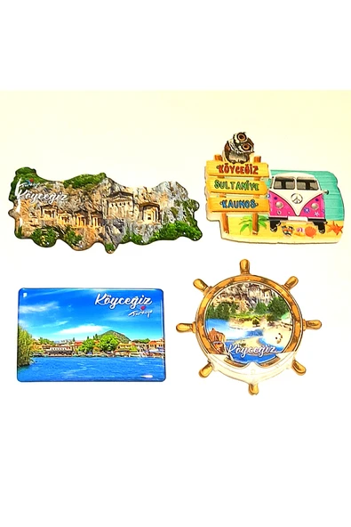 Monalisa Home 4 Adet Farklı Model Desenli Renkli Kültürel Mıknatıslı Magnet ürün görseli