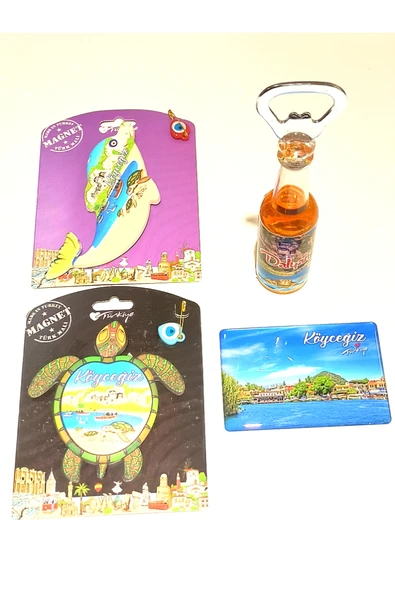 Monalisa Home 4 Adet Farklı Model Desenli Renkli Kültürel Mıknatıslı Magnet