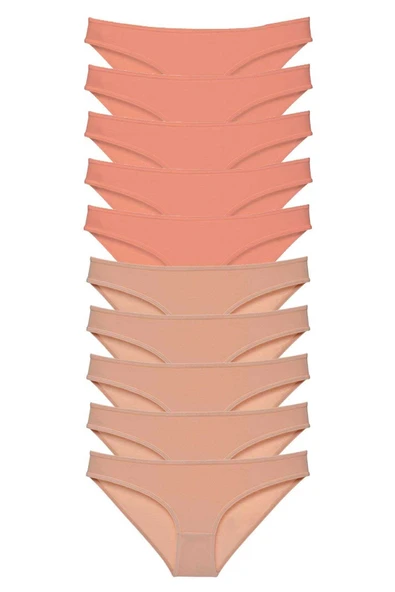 LitaeTrend 10 adet Süper Eko Set Likralı Kadın Slip Külot Pudra Ten ürün görseli 1