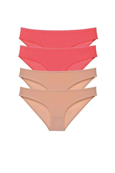 LitaeTrend 4 adet Süper Eko Set Likralı Kadın Slip Külot Fuşya Ten ürün görseli 1