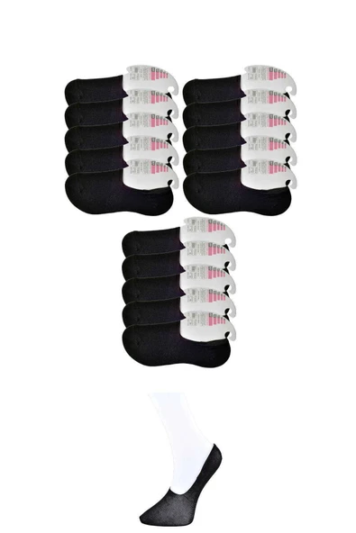 LitaeTrend Siyah Kadın Babet Çorap 15 çift