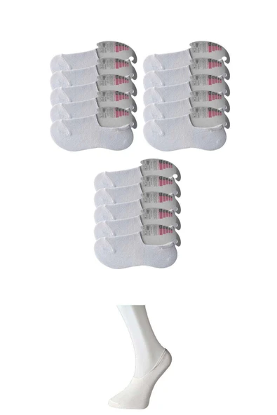 LitaeTrend Beyaz Kadın Babet Çorap 15 çift