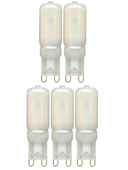 (5 Adet) Osaka Buzlu 5W Sarı Işık (3000K) G9 Duylu Led Kapsül Ampul ürün görseli 1