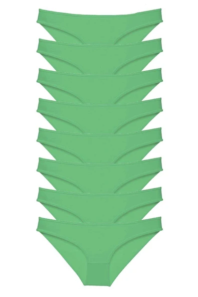 LitaeTrend 8 adet Süper Eko Set Likralı Kadın Slip Külot Yeşil ürün görseli 1