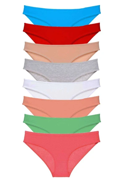 LitaeTrend 8 adet Süper Eko Set Likralı Kadın Slip Külot Set 8 ürün görseli 1