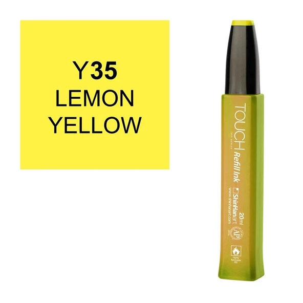 Touch Twin Marker Refill Alcohol Ink Alkol Bazlı Mürekkep 20 ml. Y35 LEMON YELLOW ürün görseli