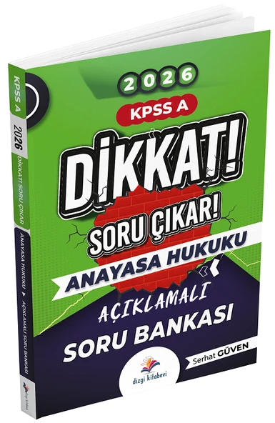 Dizgi Kitap 2026 KPSS A Grubu Anayasa Hukuku Dikkat Soru Çıkar Soru Bankası - Serhat Güven Dizgi Kitap ürün görseli 1