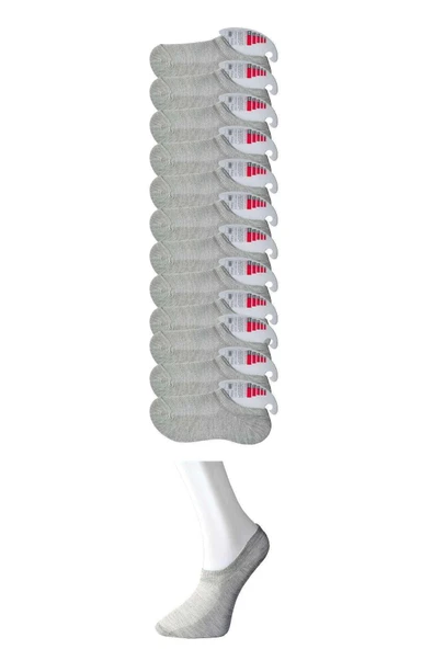 LitaeTrend Gri Kadın Görünmez Çorap 12 çift ürün görseli 1