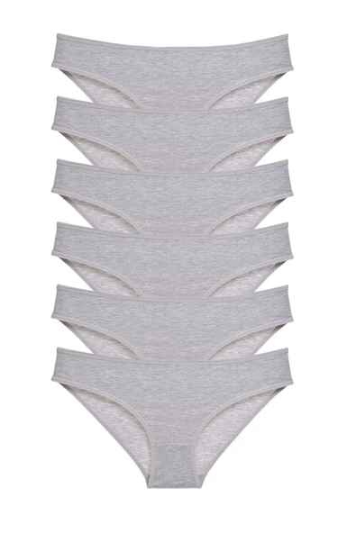 LitaeTrend 6 adet Süper Eko Set Likralı Kadın Slip Külot Gri ürün görseli 1