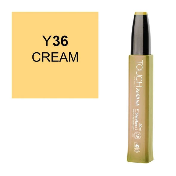 Touch Twin Marker Refill Alcohol Ink Alkol Bazlı Mürekkep 20 ml. Y36 CREAM ürün görseli