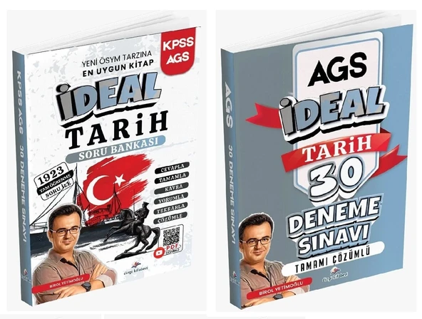 Dizgi Kitap 2026 MEB-AGS İdeal Tarih Soru Bankası + 30 Deneme 2 li Set - Birol Yetimoğlu Dizgi Kitap Yayınları ürün görseli 1