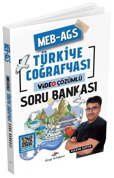 Dizgi Kitap 2026 MEB-AGS Türkiye Coğrafyası Soru Bankası Çözümlü - Kazım Sayın Dizgi Kitap Yayınları ürün görseli