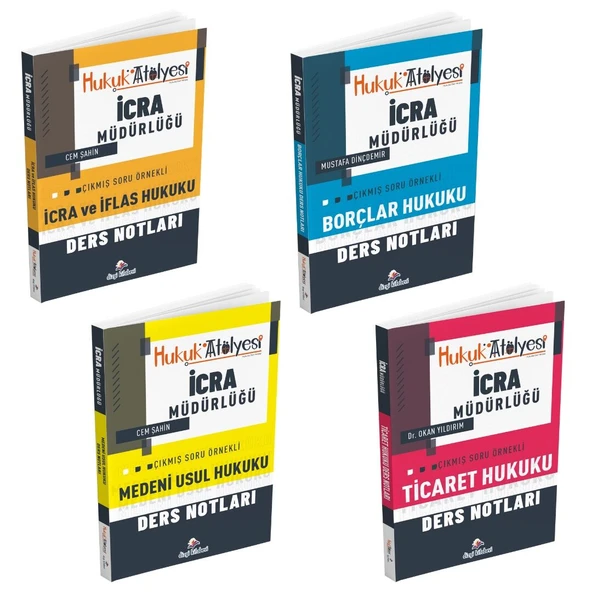 Dizgi Kitap Hukuk Atölyesi İcra Müdürlüğü Ders Notları 4 lü Set Dizgi Kitap ürün görseli 1