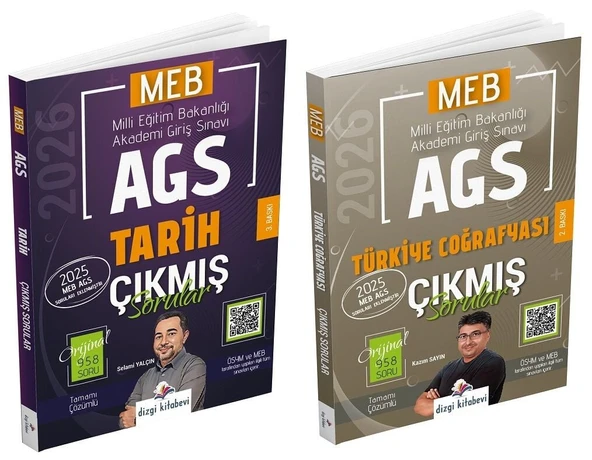 Dizgi Kitap 2026 MEB-AGS Tarih + Türkiye Coğrafyası Çıkmış Sorular 2 li Set Dizgi Kitap - 1