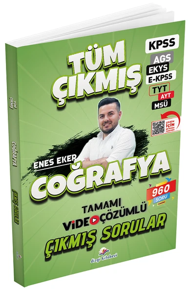 Dizgi Kitap KPSS MEB-AGS EKYS EKPSS TYT AYT MSÜ Coğrafya Çıkmış Sorular Çözümlü - Enes Eker Dizgi Kitap ürün görseli 1