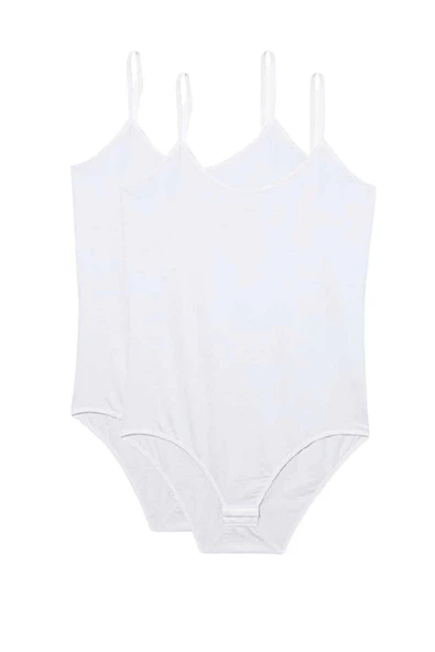 LitaeTrend 2 Adet İp Askılı Kadın Çıtçıtlı Body Beyaz ürün görseli 1