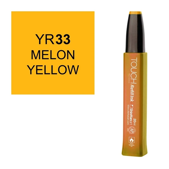 Touch Twin Marker Refill Alcohol Ink Alkol Bazlı Mürekkep 20 ml. YR33 MELON YELLOW ürün görseli