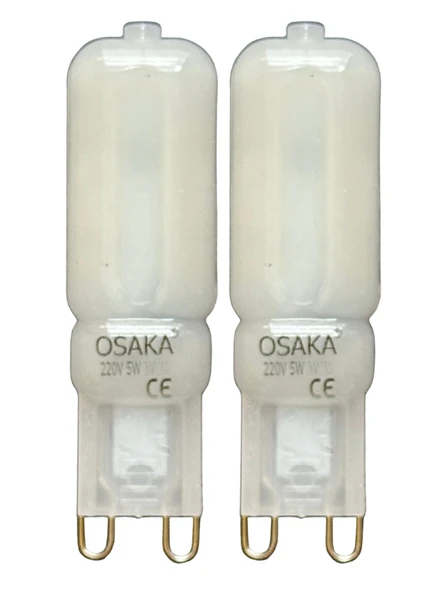 (2 Adet) Osaka Buzlu 5W Beyaz Işık (6500K) G9 Duylu Led Kapsül Ampul ürün görseli 1
