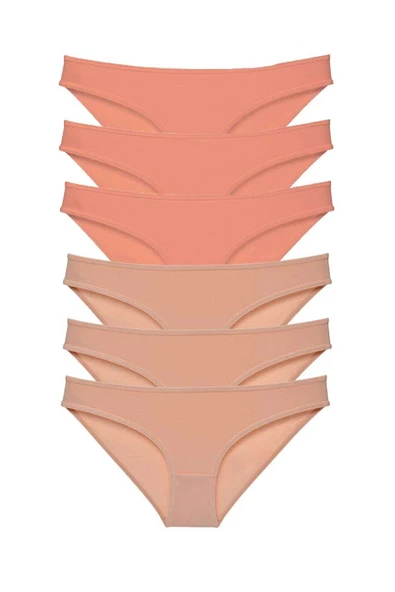 LitaeTrend 6 adet Süper Eko Set Likralı Kadın Slip Külot Pudra Ten ürün görseli 1