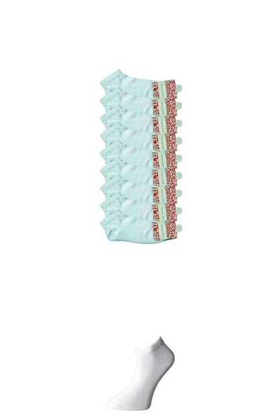 LitaeTrend Beyaz Kadın Bilek Çorap 9 çift ürün görseli