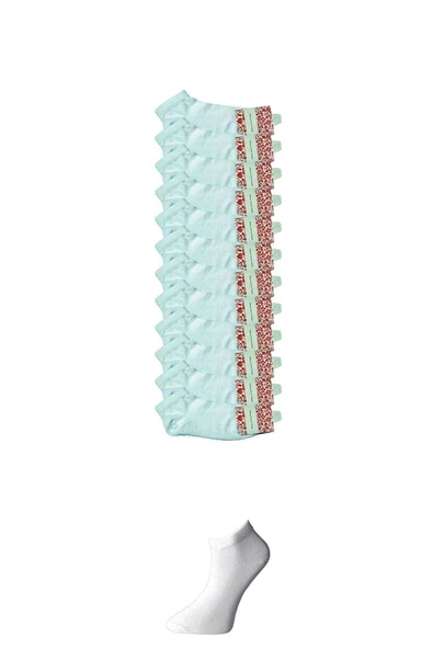 LitaeTrend Beyaz Kadın Bilek Çorap 12 çift ürün görseli 1